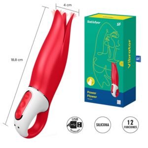 Vibrador Flower Power con alas de estimulacion y carga USB