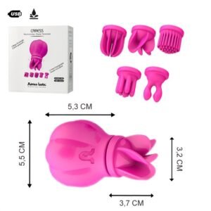Vibrador con accesorios estimulantes