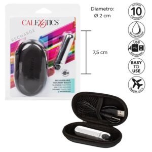 Bala vibradora recargable USB con estuche para viaje