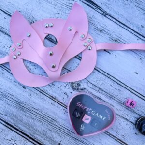 Mascara con orejas rosa